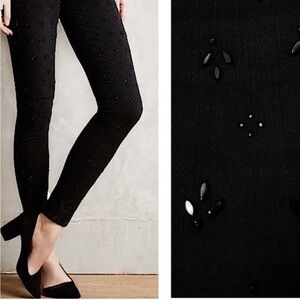 PAIGE Black Embellished Pants